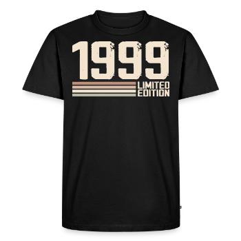 1999 Millésime 1999 Anniversaire 1999 Rétro 1999 - T-shirt Premium bio Homme - noir - Devant - Nico (187cm)
