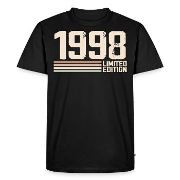 1998 Millésime 1998 Anniversaire 1998 Rétro 1998 - T-shirt Premium bio Homme - noir - Devant - Nico (187cm)