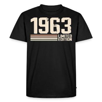 1963 Vintage 1963 Birthday 1963 Retro 1963 - Men's Premium Organic T-Shirt - black - Front - Nico (187cm)
