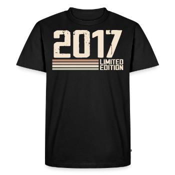 2017 Millésime 2017 Anniversaire 2017 Rétro 2017 - T-shirt Premium bio Homme - noir - Devant - Nico (187cm)