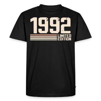 1992 Millésime 1992 Anniversaire 1992 Rétro 1992 - T-shirt Premium bio Homme - noir - Devant - Nico (187cm)
