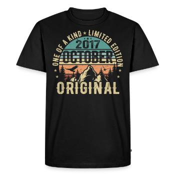 October 2017 Birthday Gift - October 2017 - Men's Premium Organic T-Shirt - black - Front - Nico (187cm)