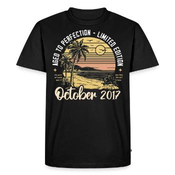 Born in October 2017 Legendary since October 2017 - Men's Premium Organic T-Shirt - black - Front - Nico (187cm)