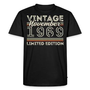 Born November 1969 Birthday November 1969 - Men's Premium Organic T-Shirt - black - Front - Nico (187cm)