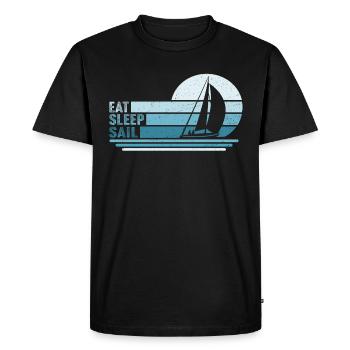 Manger Dormir Naviguer - T-shirt Premium bio Homme - noir - Devant - Nico (187cm)