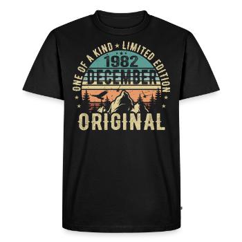 Légendes Anniversaire Décembre 1982 Naissance Cadeau - T-shirt Premium bio Homme - noir - Devant - Nico (187cm)