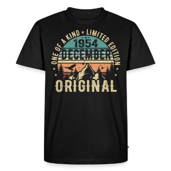 Légendes Anniversaire Décembre 1954 Naissance Cadeau - T-shirt Premium bio Homme - noir - Devant - Nico (187cm)