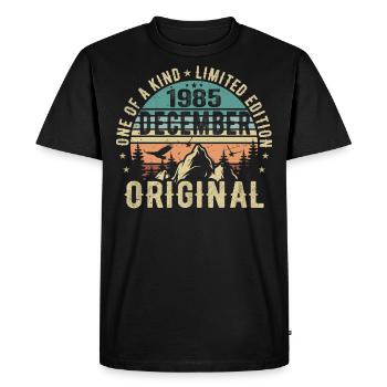Légendes Anniversaire Décembre 1985 Naissance Cadeau - T-shirt Premium bio Homme - noir - Devant - Nico (187cm)