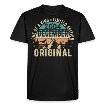 Légendes Anniversaire Décembre 2004 Naissance Cadeau - T-shirt Premium bio Homme - noir - Devant - Nico (187cm)