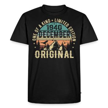Légendes Anniversaire Décembre 1940 Naissance Cadeau - T-shirt Premium bio Homme - noir - Devant - Nico (187cm)