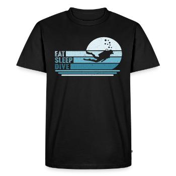 Eat Sleep dive - Men's Premium Organic T-Shirt - black - Front - Nico (187cm)