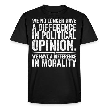 we no longer have difference in political opinion - Men's Premium Organic T-Shirt - black - Front - Nico (187cm)