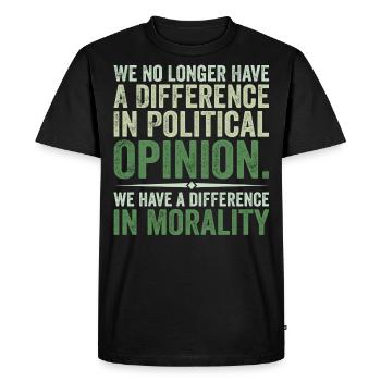 we no longer have difference in political opinion - Men's Premium Organic T-Shirt - black - Front - Nico (187cm)