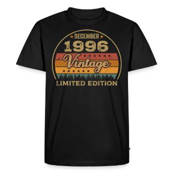 Anniversaire Décembre 1996 Cadeau Décembre 1996 - T-shirt Premium bio Homme - noir - Devant - Nico (187cm)