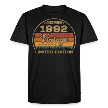 Birthday December 1992 Gift December 1992 - Men's Premium Organic T-Shirt - black - Front - Nico (187cm)