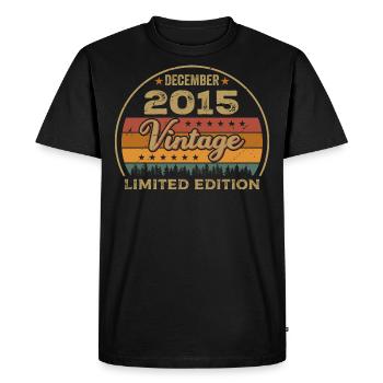 Birthday December 2015 Gift December 2015 - Men's Premium Organic T-Shirt - black - Front - Nico (187cm)