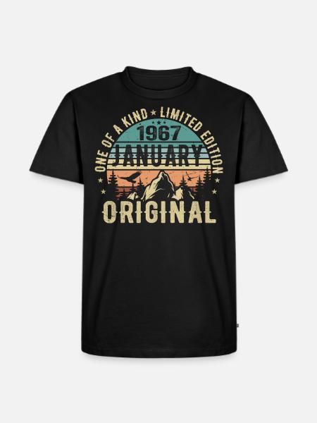 Data Set 38 6 - Männer Premium Bio T-Shirt - Schwarz