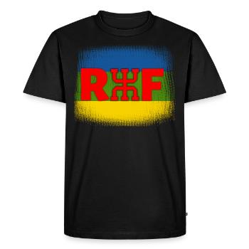 Rif Drapeau Amazigh - T-shirt Premium bio Homme - noir - Devant - Nico (187cm)