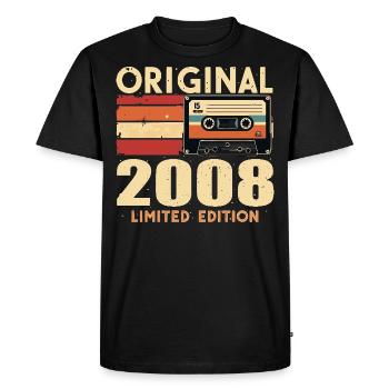 Birthday 2008 - Legendary since 2008 Gift 2008 - Men's Premium Organic T-Shirt - black - Front - Nico (187cm)