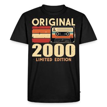 Anniversaire 2000 - Légendaire depuis 2000 Cadeau 2000 - T-shirt Premium bio Homme - noir - Devant - Nico (187cm)