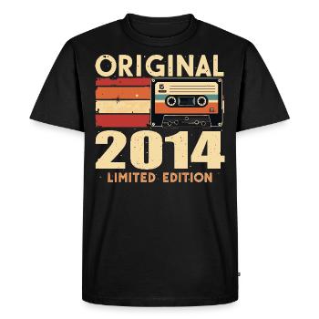Anniversaire 2014 - Légendaire depuis 2014 Cadeau 2014 - T-shirt Premium bio Homme - noir - Devant - Nico (187cm)