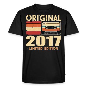 Anniversaire 2017 - Légendaire depuis 2017 Cadeau 2017 - T-shirt Premium bio Homme - noir - Devant - Nico (187cm)