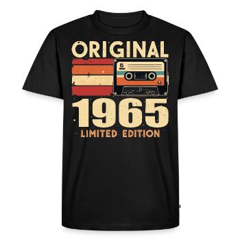 Anniversaire 1965 - Légendaire depuis 1965 Cadeau 1965 - T-shirt Premium bio Homme - noir - Devant - Nico (187cm)