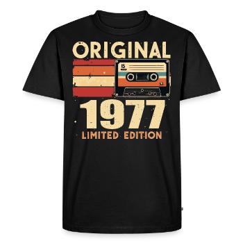 Birthday 1977 - Legendary since 1977 Gift 1977 - Men's Premium Organic T-Shirt - black - Front - Nico (187cm)