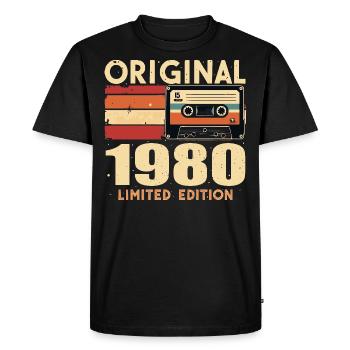 Birthday 1980 - Legendary since 1980 Gift 1980 - Men's Premium Organic T-Shirt - black - Front - Nico (187cm)