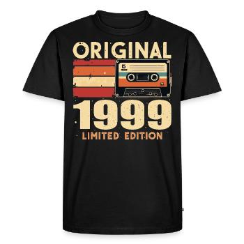Anniversaire 1999 - Légendaire depuis 1999 Cadeau 1999 - T-shirt Premium bio Homme - noir - Devant - Nico (187cm)