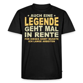 Même une légende prend sa retraite en cadeau - T-shirt Premium bio Homme - noir - Devant - Nico (187cm)