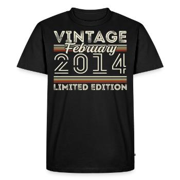 February 2014 Anniversary Gift - February 2014 - Men's Premium Organic T-Shirt - black - Front - Nico (187cm)