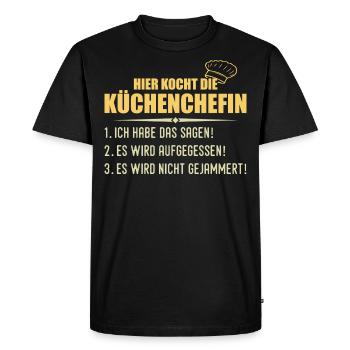 Cooking Funny Cook Chef Gift - Men's Premium Organic T-Shirt - black - Front - Nico (187cm)