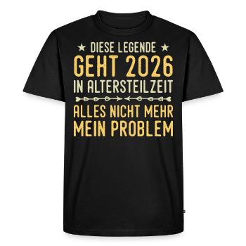 Partial retirement 2026 - Men's Premium Organic T-Shirt - black - Front - Nico (187cm)