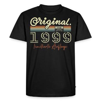 Original 1999 Millésime 1999 Anniversaire Rétro 1999 - T-shirt Premium bio Homme - noir - Devant - Nico (187cm)