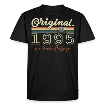 Original 1995 Millésime 1995 Anniversaire Rétro 1995 - T-shirt Premium bio Homme - noir - Devant - Nico (187cm)