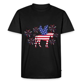 Unicorn Horse WoKids 4 juillet - T-shirt Premium bio Homme - noir - Devant - Nico (187cm)