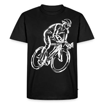 Radsport - Männer Premium Bio T-Shirt - Schwarz - Vorne - Nico (187cm)