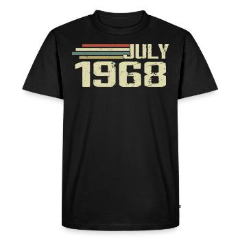 Geburtstag Juli 1968 Jahr 1968 Juli Jahrgang 1968 - Männer Premium Bio T-Shirt - Schwarz - Vorne - Nico (187cm)