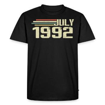 Birthday July 1992 Year 1992 July Class of 1992 - Men's Premium Organic T-Shirt - black - Front - Nico (187cm)
