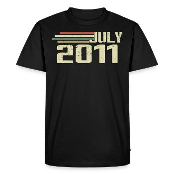 Birthday July 2011 Year 2011 July Year 2011 - Men's Premium Organic T-Shirt - black - Front - Nico (187cm)