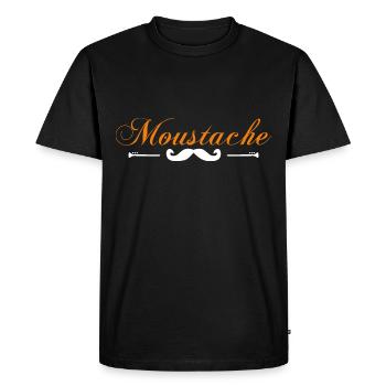 moustaches, Idée cadeau d'élégance. - T-shirt Premium bio Homme - noir - Devant - Nico (187cm)