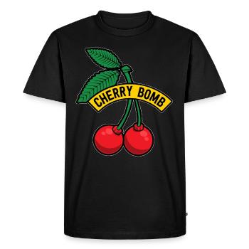 Fruit Sweet Cherry Fruit Gift Bomb - Men's Premium Organic T-Shirt - black - Front - Nico (187cm)