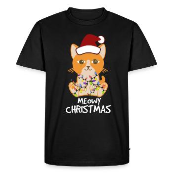Chat de Noël Chat du Bengale Siamois Chat - T-shirt Premium bio Homme - noir - Devant - Nico (187cm)