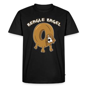 Nourriture Nourriture Bagel Beagle Chien Chien Race - T-shirt Premium bio Homme - noir - Devant - Nico (187cm)