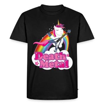 Groupe de Heavy Metal T-Shirt Death Metal Licorne - T-shirt Premium bio Homme - noir - Devant - Nico (187cm)