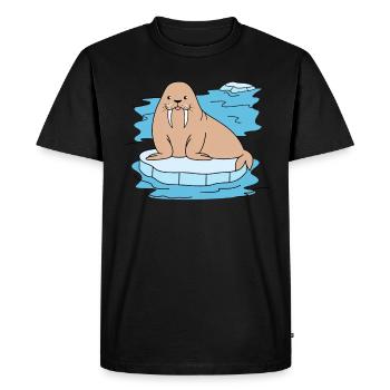 Morse - T-shirt Premium bio Homme - noir - Devant - Nico (187cm)