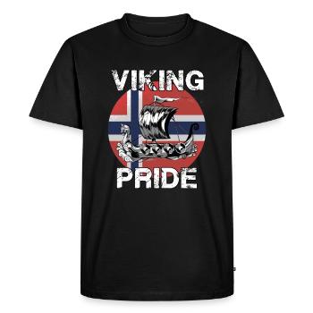 Vikings Fier Norvège Norvégien bateau - T-shirt Premium bio Homme - noir - Devant - Nico (187cm)