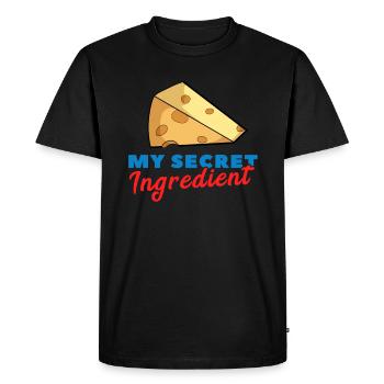 Amoureux du fromage ingrédient fromager cadeau Gouda Emmental - T-shirt Premium bio Homme - noir - Devant - Nico (187cm)