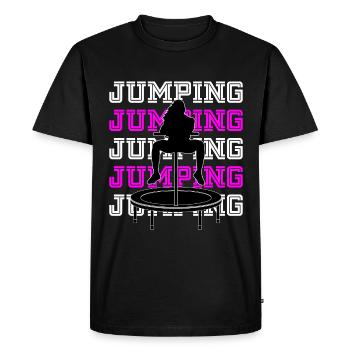 Jumping trampoline Fitness Sport à la mode - T-shirt Premium bio Homme - noir - Devant - Nico (187cm)